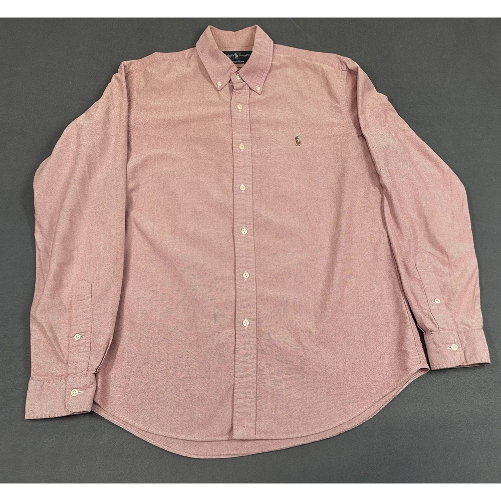 Vintage Ralph Lauren Shirt Mens Size Large Long Sleeve Custom Fit